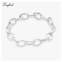 Bracelet Lick Chain Cuff with Spring Crap, 2018 925 Sterling Silver Trinket Fashion Jewelry Trendy Gift for Men Boy Women Girls 2024 - buy cheap