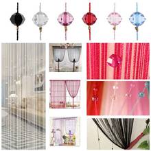 Home Decorative String Curtain Crystal Beads Wall Panel Fringe Room Door Divider Sheer Panel Curtains Window Decoration 2024 - buy cheap