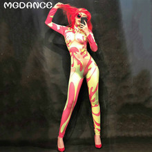 Mono Sexy colorido para mujer, ropa de fiesta para discoteca, ropa de escenario, traje de bailarina 2024 - compra barato