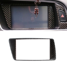 For Audi Q5 2009 2010 2011 2012 2013 2014 2015 2016 2017 Carbon Fiber Car Navigation Dashboard Panel Screen Frame Cover Trim 2024 - buy cheap