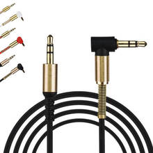 Аудио кабель позолота 3,5 ММ мужчинами автомобилей AUX вспомогательный шнур стерео с разъемом кабель для телефона iPod MP3 2024 - купить недорого