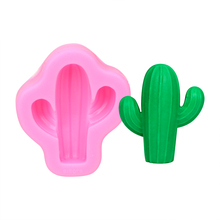 Molde de silicona con forma de Cactus 3D, herramientas de decoración de pasteles, herramienta para hornear, pudín de confitería de Chocolate 2024 - compra barato
