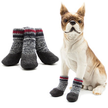 2 Pairs Dog Socks Waterproof Anti-slip Pet Socks Paw Protection Pet Boots for Indoor Outdoor Puppy Dogs Pet Knits Socks 2024 - buy cheap