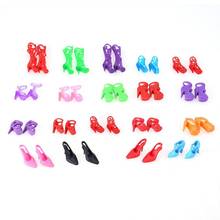 40 пар Мини кукольная обувь, детская игрушка, модные милые разноцветные Босоножки на каблуке, аксессуары для девочек, игрушка в подарок 2024 - купить недорого