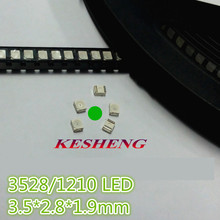SMT LED 3528 1210 водо-зеленый ультра яркий светодиод чип лампа 1000 шт 2024 - купить недорого