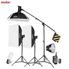 Godox-Soporte de luz SK400 de 3x400W, iluminación de Flash de estudio, Softbox, brazo de micrófono de estudio, soporte de luz superior 2024 - compra barato