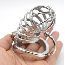 Stainless Steel Male Chastity Devices Large Cock Cage With Base Arc Ring,Penis Sleeve Lock,Adult Games Bondage Sex Toys For Man 2024 - buy cheap