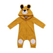 Infant Newborn Kids Baby Boy Girl Romper Bear Ear Hooded Long Sleeve Pocket Boys Girls Clothing Jumpsuit Cute Clothes Outfits 2024 - buy cheap