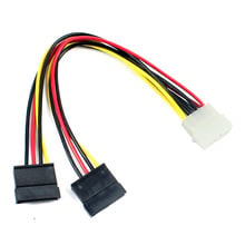 F04227 ide 2 serial ata sata y divisor de 4 pinos disco rígido cabo adaptador de energia 2024 - compre barato