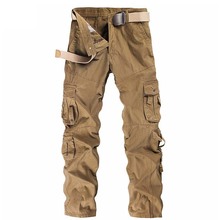 Calça cargo militar masculina de vários bolsos, calça casual tipo cargo para homens, nova marca, 2019 2024 - compre barato