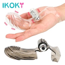 IKOKY Finger Sleeve Vibrator Dildo Clitoris Stimulation G-spot Massage Sex Toys For Woman Adult Products Female Masturbator 2024 - buy cheap