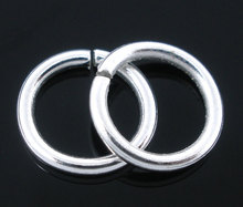 Adoráveis 300 peças anéis de pular banhados a prata descobertas 1.2x9mm (b04ição) 2024 - compre barato
