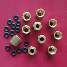 20 piezas de tuercas de tornillo de cobre con junta tórica para el pequeño amortiguador que se conecta al tubo que es de 2mm * 3mm (O 1,8mm * 2,8mm O 1,8mm x 3mm 2024 - compra barato