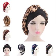 2021 leopardo impressão muçulmano turbante cachecol para mulher islâmico interior caps árabe envoltório cabeça cachecóis femme musulman turbante mujer 2024 - compre barato