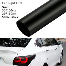 Matte Black Tint Film Headlights Tail lights Car Vinyl Wrap Decals 30*150cm 2024 - buy cheap