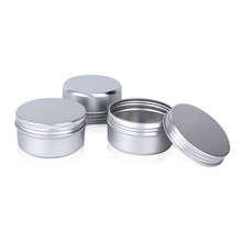 Luda recipientes de alumínio para chá, recipiente de 80ml com caixa redonda de metal para bálsamo labial, caixa de armazenamento com tampa de parafuso para lábio 2024 - compre barato
