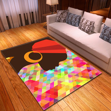 Mulheres africanas retrato padrão tamanho grande tapetes para sala de estar quarto tatami tapete cabeceira sofá tapete tapis salão alfombra 2024 - compre barato
