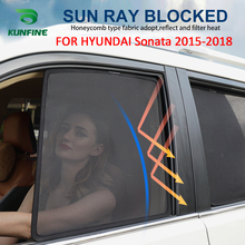 4 шт./компл. магнитное автомобильное боковое окно солнцезащитных теней сетчатый тент для HYUNDAI Sonata 2015 2016 2017 2018 2019Car Window Curtian Black 2024 - купить недорого
