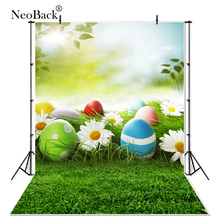 NeoBack Spring Easter Party Bunny Eggs Nest Flower Baby Photocall Photo Backgrounds Children Kids Studio Photographic Backdrops 2024 - buy cheap