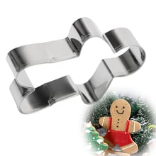 Herramienta de galletas de Navidad para decoración de pasteles, molde de galletas de jengibre con forma de hombre, utensilios para hornear de acero inoxidable 2024 - compra barato