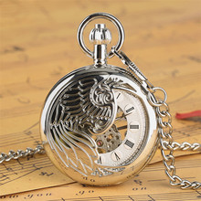 Изысканные механические карманные часы Phoenix Half Hunter, Подвесные часы с римскими цифрами, подарки для мужчин и женщин, высокое качество, ручная работа 2024 - купить недорого