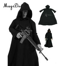 MagiDeal 1/6 черный плащ Одежда для 12 дюймов кукла Фигурка тело DIY игрушки Аксессуары 2024 - купить недорого