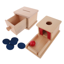 Wood Coin Piggy Bank Ball Matching Box Set Kids Montessori Educational Toys Birthday Gift 2024 - buy cheap