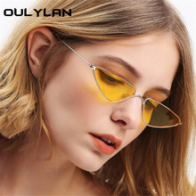 Oulylan óculos de sol, masculino/feminino da moda fashion olho de gato 90s vintage vermelho para meninas uv400 2024 - compre barato