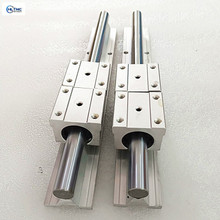 2pcs SBR25-200mm 25MM FULLY SUPPORTED LINEAR RAIL SHAFT ROD + 4 SBR25UU Block 2024 - buy cheap