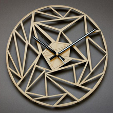 Nordic Wooden Wall Clock Modern Design Creative 3D Hanging Watch Home Decor 12 Inch 2024 - buy cheap