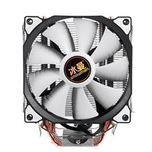 SNOWMAN 4 PIN CPU cooler 6 heatpipe Single/Double fan cooling 12 cm fan LGA775 1151 1366 Support Intel AMD 2024 - buy cheap