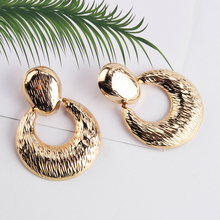 Fashion Geometric Maxi Metal Drop Dangle Earrings for Women Boho Big Pendant Vintage Charm Statement Wedding Jewelry Wholesale 2024 - buy cheap