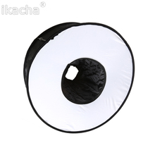 Refletor de flash suave dobrável, 45cm formato de anel softbox com luz de flash redonda 2024 - compre barato