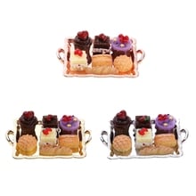 1:12 Dollhouse Miniature Food Cake Plate Breads Set for Kitchen Table Decoration Accessory perfect for pretend play toys 2024 - buy cheap