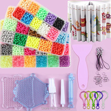 Fuse Beads DIY Set Magic Water ironing Box Beads Pegboard learning jigsaw Craft 3D puzzle Kids Toys for Children 5 7 8 years 2024 - buy cheap