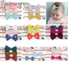 Balleenshiny 3pcs Baby Headband Stretchy Nylon Bow Headbands for Girls Cute Bows Headband Set Kids Baby Girls Hair Accessories 2024 - buy cheap