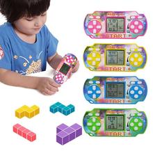 Портативная мини-игровая консоль Tetris с ЖК-дисплеем портативные игровые плееры Обучающие антистрессовые электронные игрушки для детей случайный цвет 2024 - купить недорого