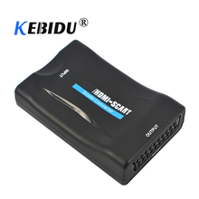 Kebidu 1080P HDMI в Scart AV конвертер адаптер HDMI в Scart out адаптер сигнала конвертер с адаптером питания для PS4 DVD TV 2024 - купить недорого