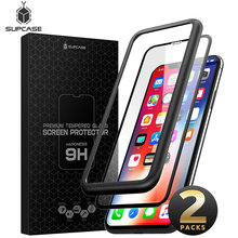 2PCS SUPCASE For iPhone XR 6.1" Anti-Scratch Premium 3D Curved Edge Anti-Impact Tempered Glass Screen Protector With Guide Frame 2024 - compra barato