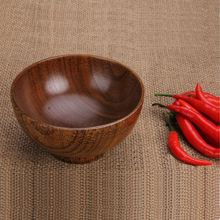 Wooden Bowls Wooden Soup Bowl Healthy Food Container Vintage Dinner Tableware Kitchen Accessories 2024 - buy cheap