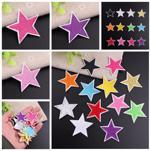 Exquisite Five-pointed star Embroidery Patches Coat Patch Iron On Patch Applique Badges Cheap Cute Badges For Clothes Stickers 2024 - buy cheap