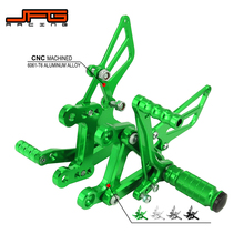 Motorcycle Aluminum CNC Adjustable Footpegs Foot Pegs Pedals Rest Rearset For KAWASAKI Ninja ZX6R ZX-6R ZX 6R ZX636 2003 2004 2024 - buy cheap