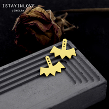 Handmade Jewelry Making Supplies Laser Cut Metal Raw Brass Earring Findings Geometric Flower Stud Earrings Back Charm NEJ07 8 2024 - buy cheap