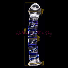 Спиральный стеклянный фаллоимитатор пирекс G Spot стимулирует Кристальный пенис анальные секс-игрушки Анальная пробка женские секс-товары Мужская Мастурбация Флирт 2024 - купить недорого
