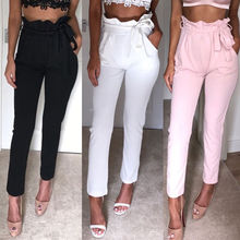 Hot Seller Fashion Women Casual Loose Harem Pants High Waist Spring Summer Elastic Waist Long Pants Trousers 2024 - buy cheap