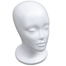CNIM Hot Female Foam Mannequin Head Model Hat Wig Display Stand Rack white 14.3x12.5cm 2024 - buy cheap