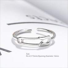 Arte urbanke 100% anel de pino real esculpido vazado anéis ajustáveis punk jovens joias finas para mulheres amor 2024 - compre barato