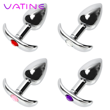 VATINE Prostate Massager Metal Anal Plug Crystal Jewelry Sex Products Butt Plug Butt Stimulation Sex Toys for Women Men 2024 - buy cheap