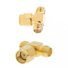 2 Piece RP SMA Male to 2 RP SMA Female Connector Wifi Antennas Adapter 2024 - buy cheap