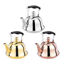 Whistling Kettle With Infuser Loose Leaf Stainless Steel Teapot Rose Gold Tea Kettle For Stove Induction Stove Copper 2-Liter 2. 2024 - buy cheap